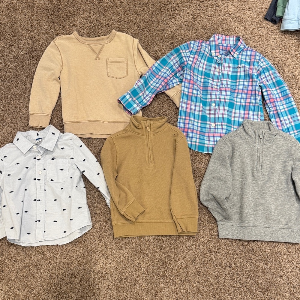Lot of 3T Old Navy/vineyard vines long sleeve